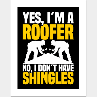 Roofer Roofing Roof Tiler Posters and Art